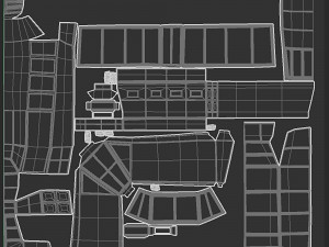 Space cargo ship 3D Model