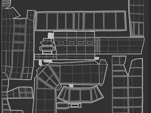 Space cargo ship 3D Model