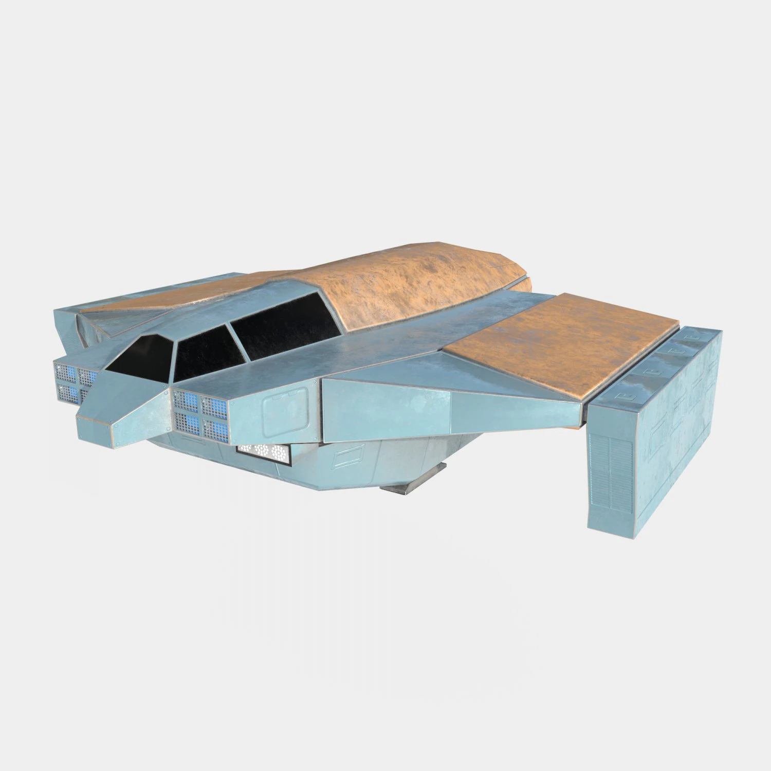 Space cargo ship 2 3D Model .c4d .max .obj .3ds .fbx .stl .blend 