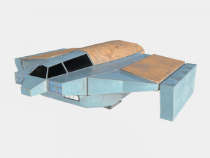 Space cargo ship 2 3D Model