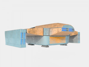 Space cargo ship 2 3D-Modell