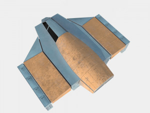Space cargo ship 2 3D-Modell