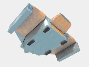 Space cargo ship 2 3D Model