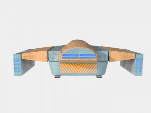 Space cargo ship 2 3D-Modell