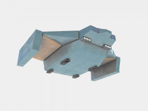 Space cargo ship 2 3D-Modell