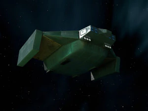 Space cargo ship 2 3D Model