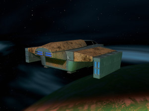 Space cargo ship 2 3D-Modell