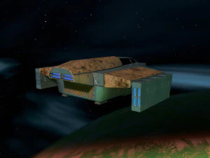 Space cargo ship 2 3D Model