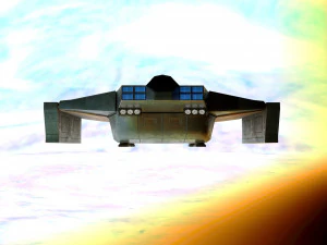 Space cargo ship 2 3D Model