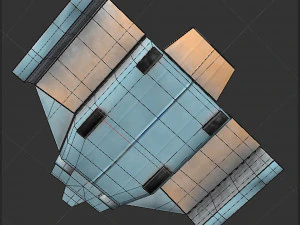 Space cargo ship 2 3D Model