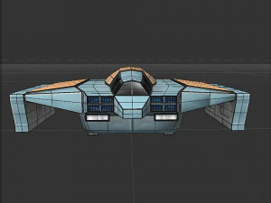 Space cargo ship 2 3D Model