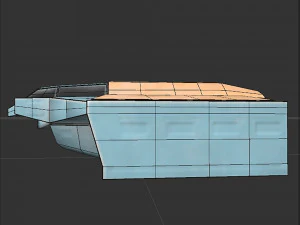 Space cargo ship 2 3D Model