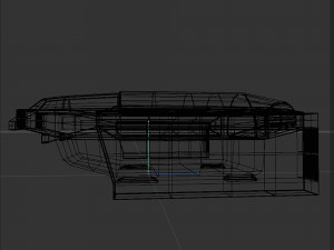 Space cargo ship 2 3D-Modell