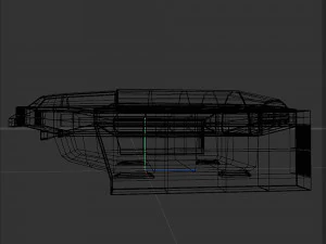 Space cargo ship 2 3D Model