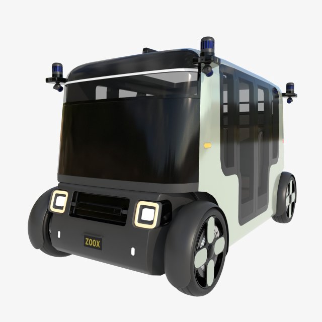 Unmanned taxi 3D Model .c4d .max .obj .3ds .fbx .stl .blend 