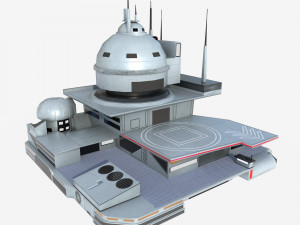 Futuristic spaceport 3Dモデル