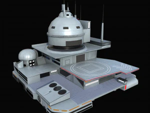 Futuristic spaceport 3D Model