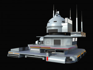 Futuristic spaceport 3Dモデル