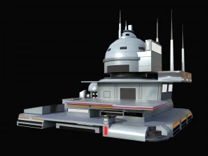 Futuristic spaceport 3D Model