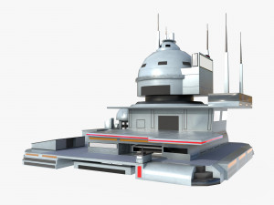 Futuristic spaceport 3Dモデル