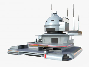 Futuristic spaceport 3D Model