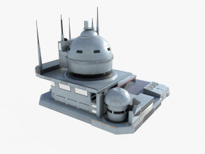 Futuristic spaceport 3Dモデル