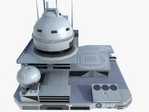 Futuristic spaceport 3Dモデル