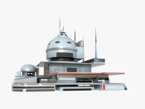 Futuristic spaceport 3Dモデル