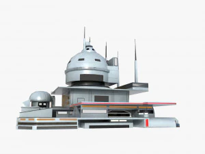Futuristic spaceport 3D Model
