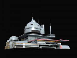 Futuristic spaceport 3D Model