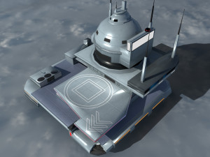 Futuristic spaceport 3Dモデル
