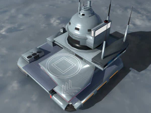 Futuristic spaceport 3D Model