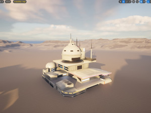 Futuristic spaceport 3Dモデル