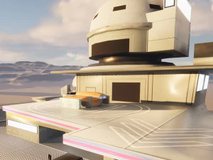 Futuristic spaceport 3D Model