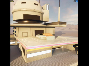 Futuristic spaceport 3D Model