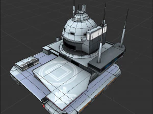 Futuristic spaceport 3D Model