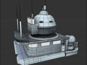 Futuristic spaceport 3D Model