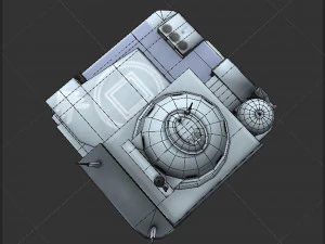 Futuristic spaceport 3D Model