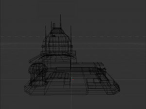Futuristic spaceport 3Dモデル