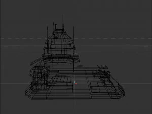 Futuristic spaceport 3D Model