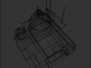 Futuristic spaceport 3D Model