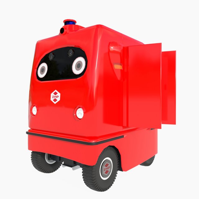 Japanese delivery robot Deliro 3Dモデル .c4d .max .obj .3ds .fbx .stl .blend 