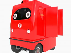 Japanese delivery robot Deliro 3D Model