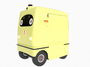Japanese delivery robot Deliro 3Dモデル