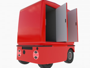 Japanese delivery robot Deliro 3Dモデル