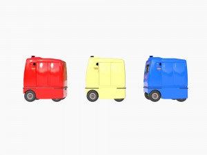 Japanese delivery robot Deliro 3Dモデル