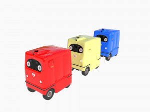 Japanese delivery robot Deliro 3Dモデル