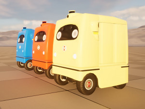 Japanese delivery robot Deliro 3Dモデル