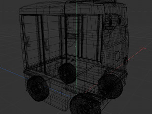 Japanese delivery robot Deliro 3Dモデル