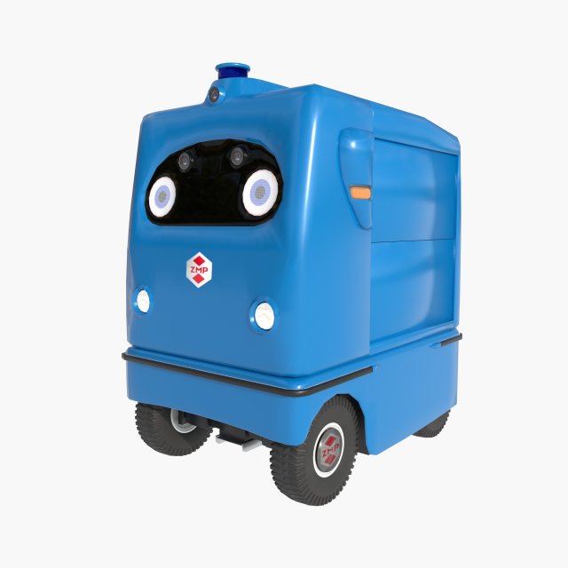 Japanese delivery robot Deliro with downward opening doors 3D Model .c4d .max .obj .3ds .fbx .stl .blend 